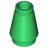 Cone 1x1 com Sulco Superior Verde
