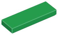 Placa Lisa 1x3 Verde