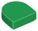 Placa Lisa Modificada 1x1 meio círculo verde