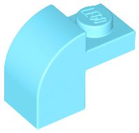 Tijolo Modificado 1x2x1 1/3 com curvatura superior Medium Azure