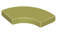 Placa Lisa Redonda de Canto 2x2 Verde Oliva