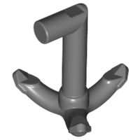 Gancho com barra lateral Cinza Escuro