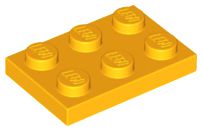 Placa 2x3 - Laranja Brilhante