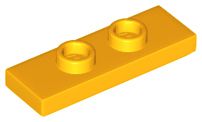 Placa Modificada 1x3 Laranja Brilhante
