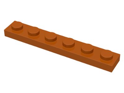 Placa 1x6 Dark Orange