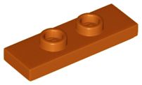 Placa Modificada 1x3 Laranja Escura