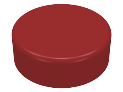 Placa Lisa Redonda 1x1 Dark Red