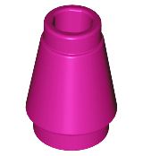 Cone 1x1 com Sulco Superior Magenta