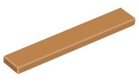 Placa Lisa 1x6 Medium Nougat