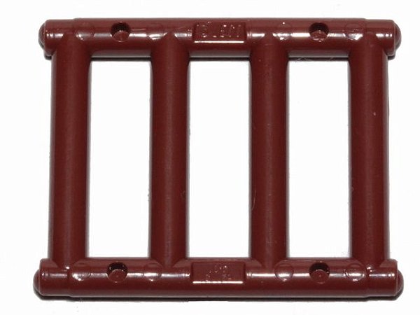 Barra 1x4x3 grade com saliências nas extremidades marrom