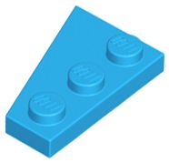 Placa Lego Direita 3x2 Dark Azure