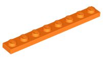 Placa 1x8 Laranja