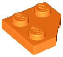 Placa com Canto Cortado 2x2 Laranja