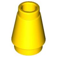 Cone 1x1 com Sulco Superior Amarelo