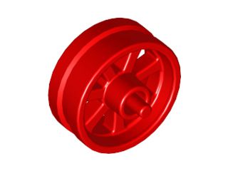 Roda 15x6mm Vermelha