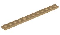 Placa 1x12 Bege Escura