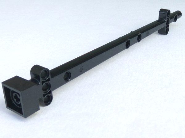 Mastro de barco 2x2x20 com Orifícios para pino e Eixo preto