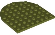 Placa redonda 8x8 Verde Oliva