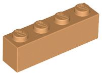 Tijolo 1x4 Medium Nougat