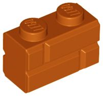 Tijolo Modificado 1x2 Dark Orange