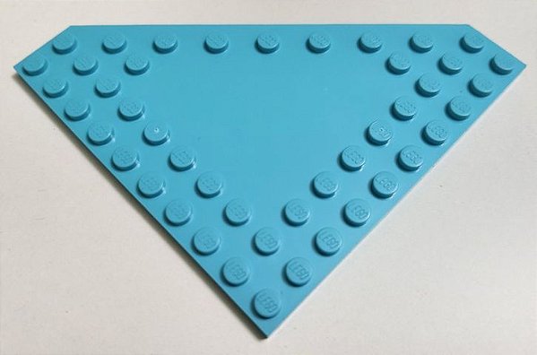 Placa em Cunha 10x10 Medium Azure