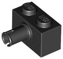 Tijolo Modificado 1x2 com Pino Preto