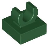 Placa Modificada 1x1 com clip Verde Escura