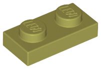 Placa 1x2 Verde Oliva