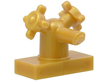 Torneira 1x2 com alças duplas Pearl Gold