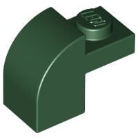 Tijolo Modificado 1x2x1 1/3 com curvatura superior verde escura