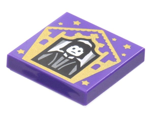 Placa Lisa 2x2 com desenho de Wizard Card de Severus Snape