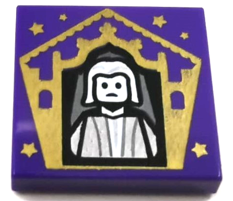 Placa Lisa 2x2 com desenho de Wizard Card de Nicholas Flamel