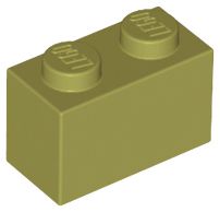 Tijolo 1x2 Verde Oliva