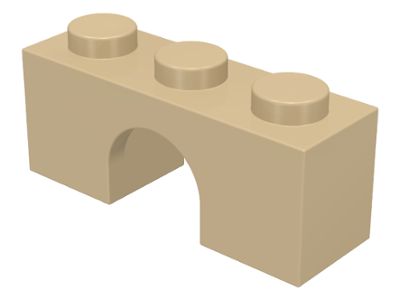 Tijolo em arco 1x3 Bege