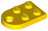 Placa Modificada 3x2 com furo Amarela