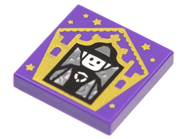 Placa Lisa 2x2 com desenho de Wizard Card de Minerva McGonagall