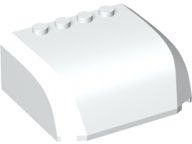 Pára-brisa 5x6x2 curvo com 4 studs branco