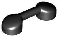 Barra 1x3 com 2 receptáculos de pino Preta