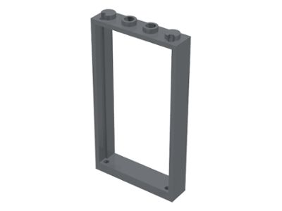 Moldura de porta 1x4x6 com dois furos na parte superior e inferior Cinza Escura