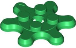 Placa redonda 2x2 com 6 pétalas Verde