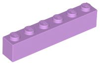 Tijolo 1x6 Medium Lavender