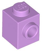 Tijolo Modificado 1x1 Com Furo Lateral Medium Lavender