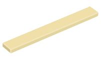 Placa Lisa 1x8 Bege