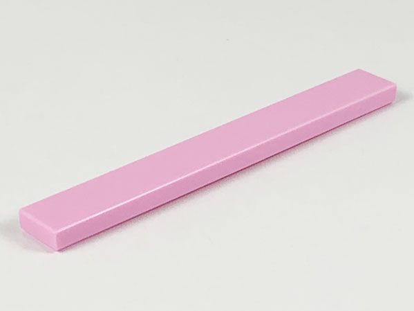 Placa Lisa 1x8 Rosa Brilhante