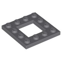 Placa Modificada 4x4 com Recorte 2x2 Cinza Escura