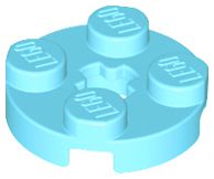 Placa Redonda 2x2 com Furo para Eixo Medium Azure