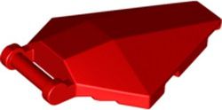 Para-brisa 6x4x1 hexagonal com alça de barra vermelha