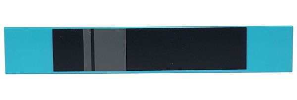 Placa Lisa 1x6 com desenho de retângulo preto e cinza - Medium Azure