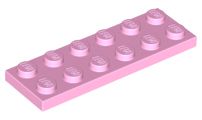 Placa 2x6 Cor-de-Rosa Brilhante