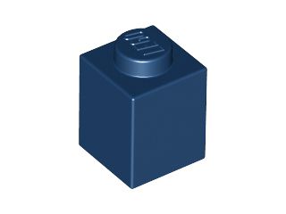 Tijolo 1x1 Azul Escuro